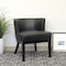 Officesource Bowery Collection Barrel Back Arm Chair with Black Wood Legs 5209VBK - alternate 2